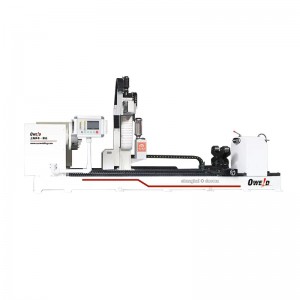 Laser cladding machine repairing a cylindrical compressor rotor