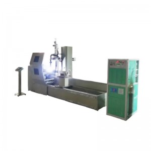 DYY-LC501 hydraulic rod cladding machine processing a shaft