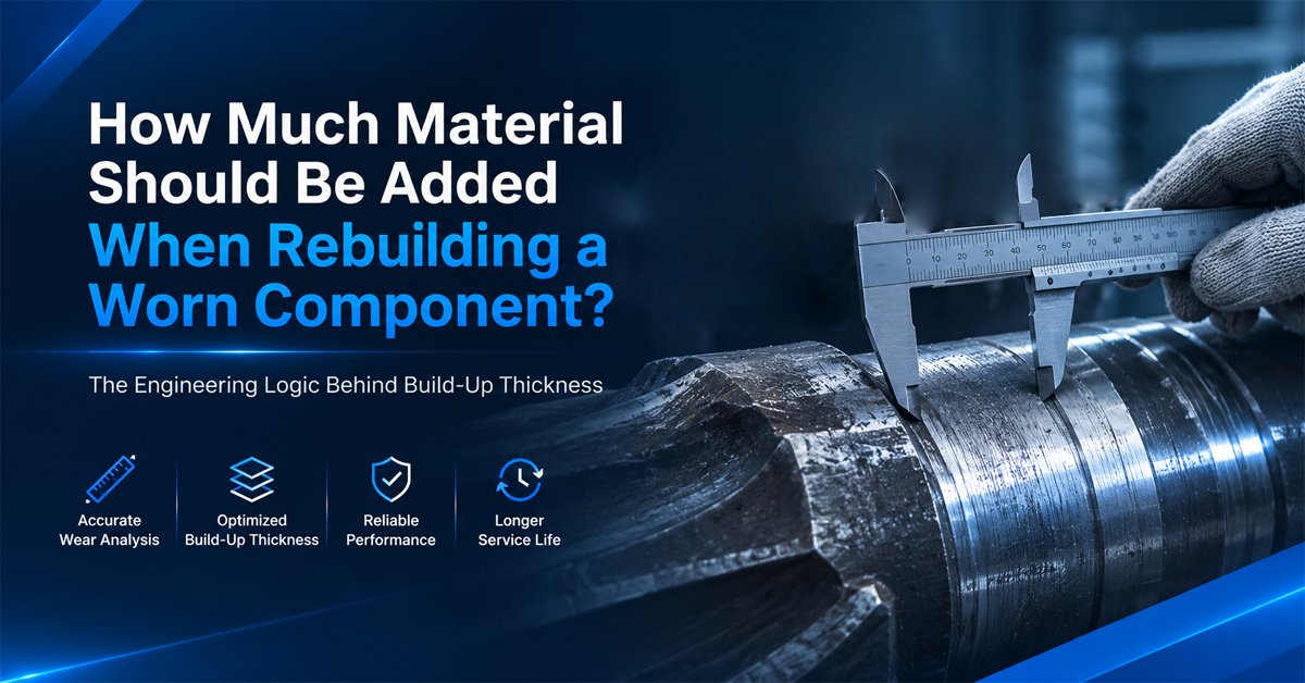 Material buildup for rebuilding a worn industrial component
