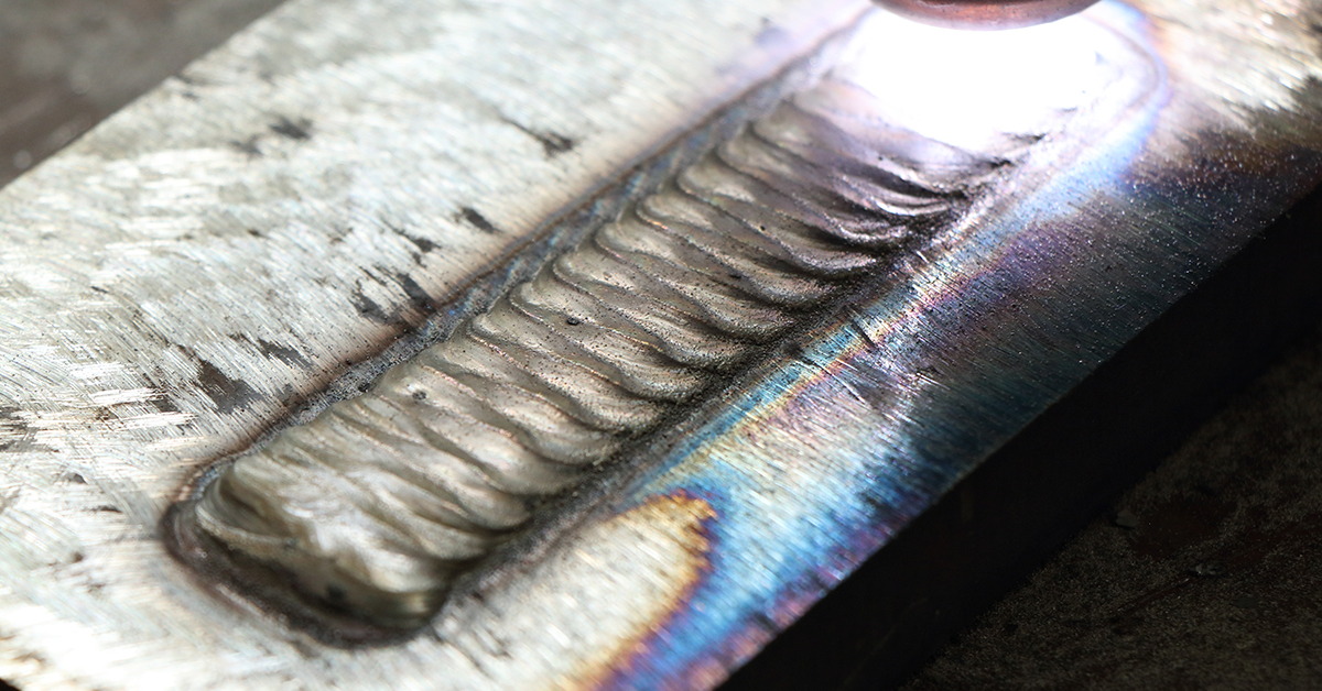PTA hardfacing process showing low dilution overlay welding on industrial components
