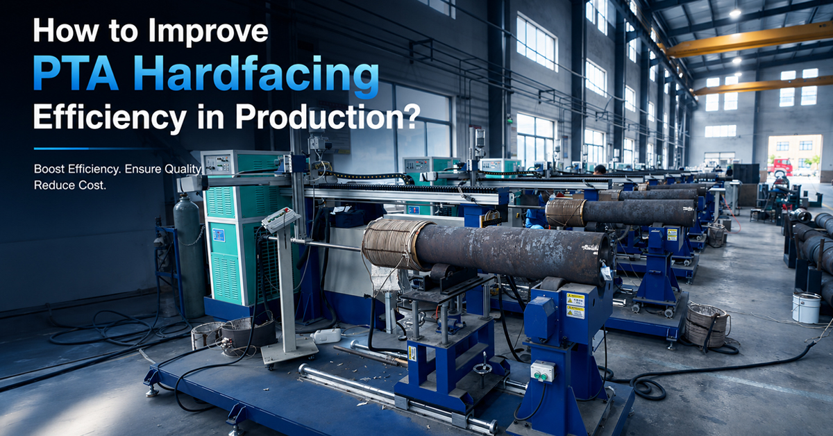 Automated PTA hardfacing machine improving production efficiency for industrial wear resistant components