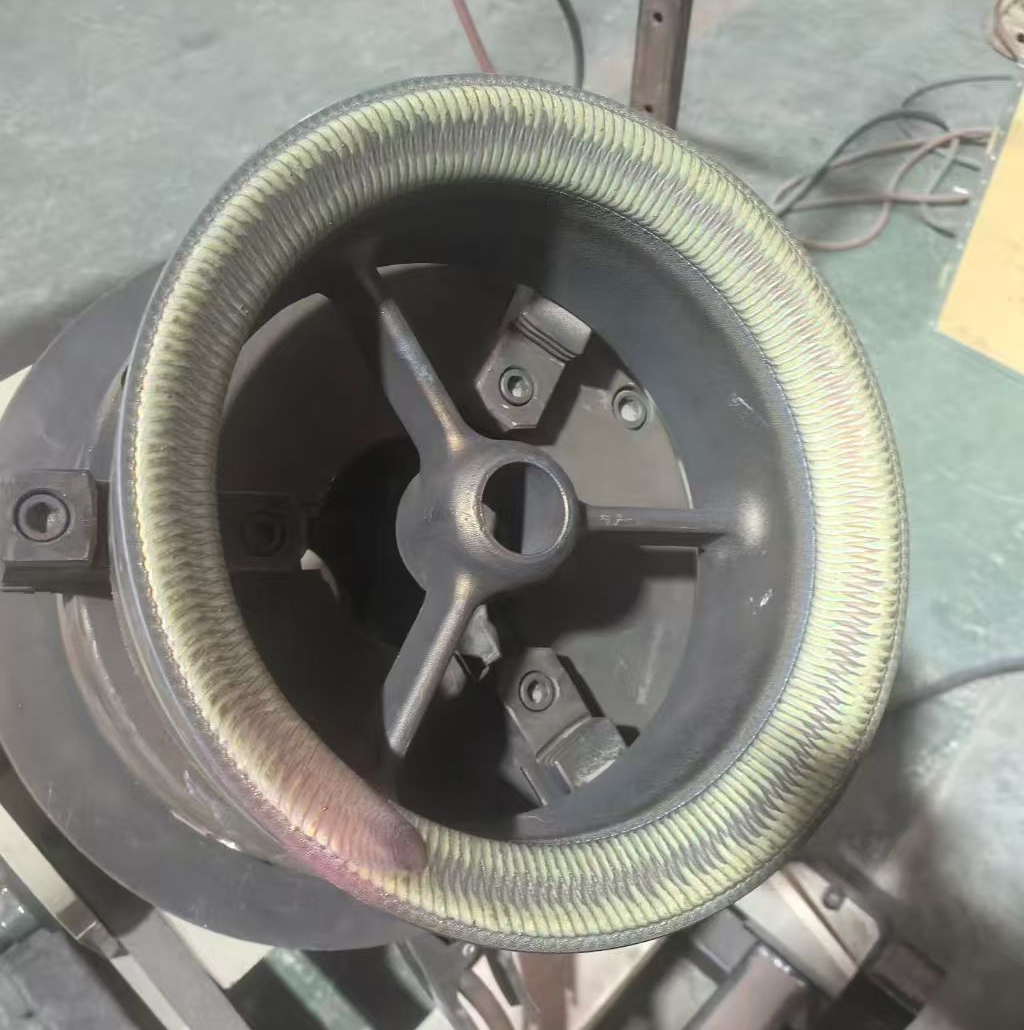 Hardfaced valve seat with improved wear resistance and corrosion protection using PTA welding