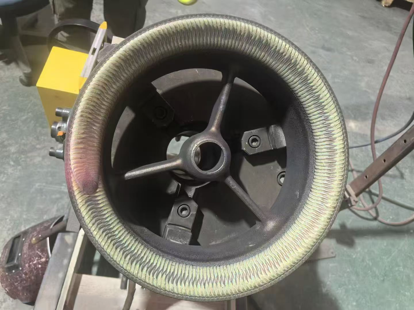 PTA hardfacing process using plasma transferred arc welding to repair and strengthen industrial valve surfaces